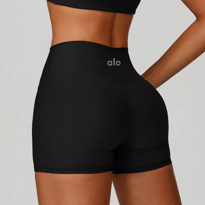 ALO罗纹紧身提臀健身运动三分裤
