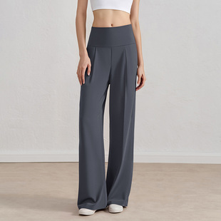 女宽松阔腿高腰提臀高级感健身运动舞蹈裤 ALO春秋薄款 瑜伽直筒裤