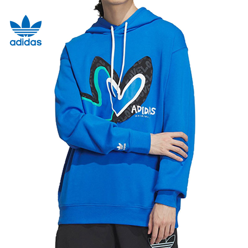 Adidas/阿迪达斯三叶草正品男女鞋休闲百搭运动长袖连帽衫IK8650-封面