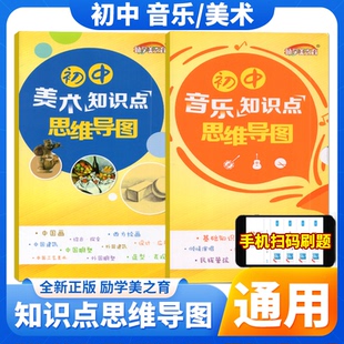 初中艺术测评精讲精练音乐美术知识点思维导图初一二三七八九年级上下册中考艺术声乐指导复习指南素质考试单元评价练习知识手册