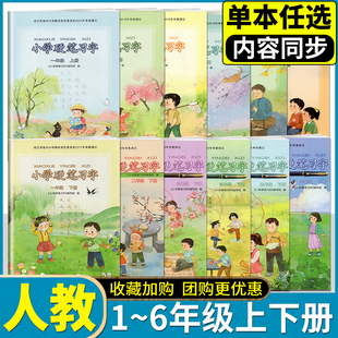 新版 部编人教版小学硬笔习字一二三四五六年级上下册123456年级上下册硬笔习字册小学语文硬笔楷书课本同步练字帖