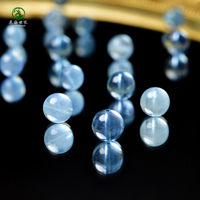 东海世家海蓝宝金发晶散珠