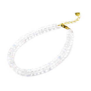 月光石手串女东海水晶玛瑙玉髓翡翠玉石猫眼宝石散珠子拉长石手链