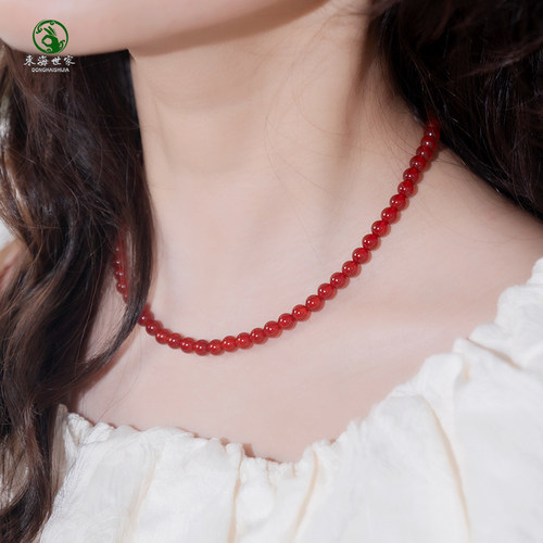 东海世家玛瑙项链女小众水晶吊坠