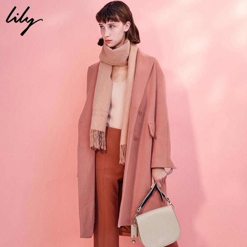 lily2018¶¬Ð¿îÅ®×°Ë«ÃæÑòÃ«ÄØ×Ó´óÒ·çÍâÌ×Å®Öг¤¿î 117410F1556