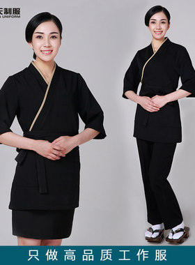 寿司店日式女服务员日料店工作装