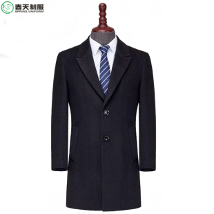 冬季毛呢外套风衣商务职业装物业经理售楼处顾问加厚呢子男大衣