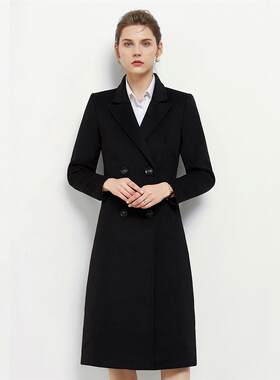 冬季加厚夹棉毛呢大衣女工作服