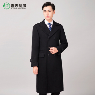 冬季 毛呢外套风衣4S店售楼部礼宾男大衣物业保安工作服 商务职业装