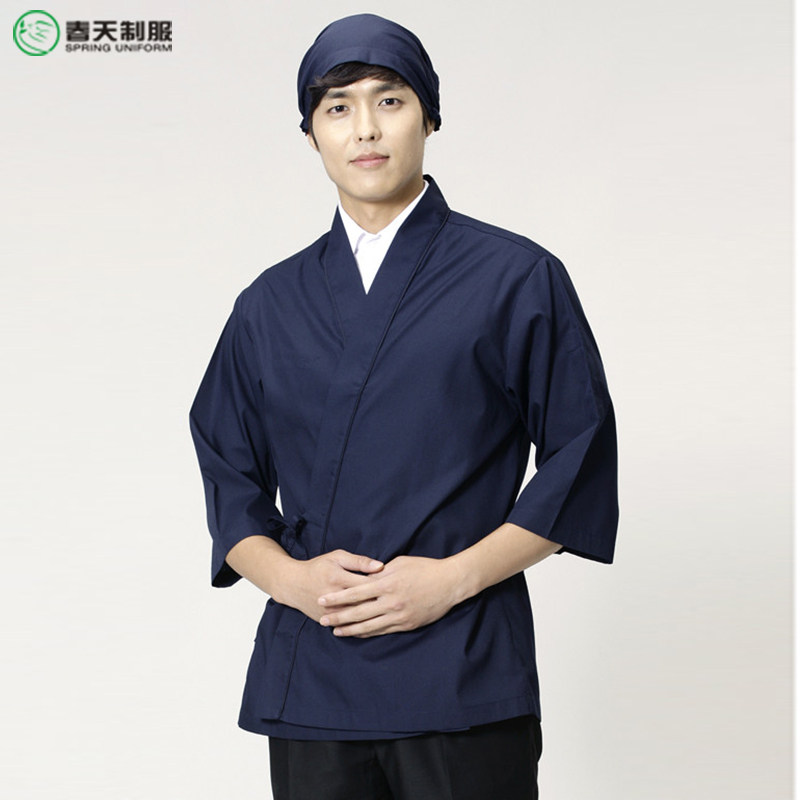 日式和风日料店厨师服工衣铁板烧工作装料理店板前寿司店工作服