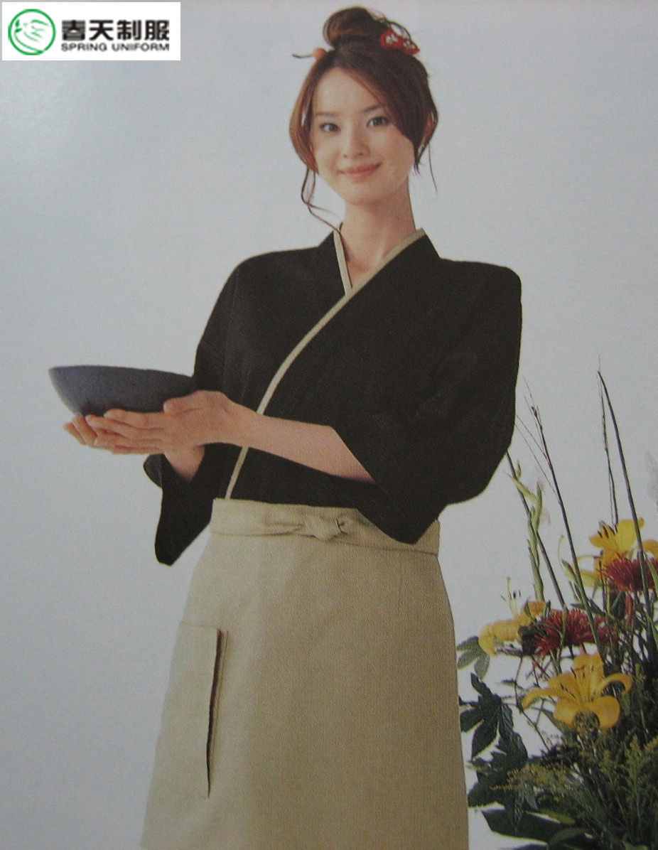 韩式料理服女服务员日式工衣日料店铁板烧居酒屋寿司店工作服春季