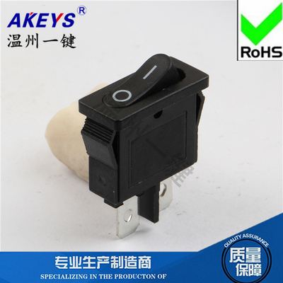 2脚2档船型开关9.5*21翘板电源KCD1-110薄扁型红黑3A250V仪器仪表