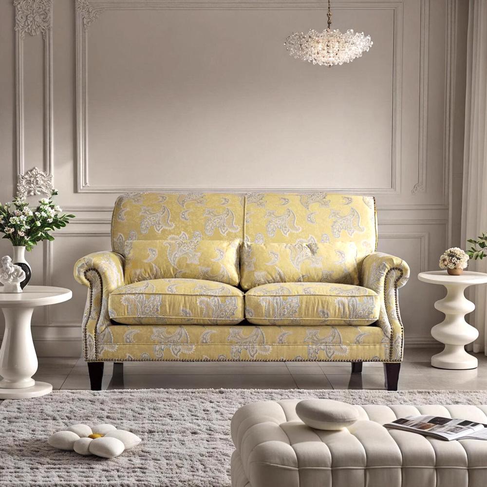 圣奇尼高靠背美式软沙发进口布艺