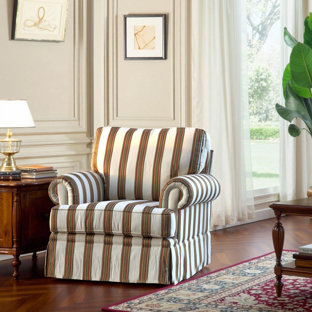 英伦风美式经典复古风布艺沙发