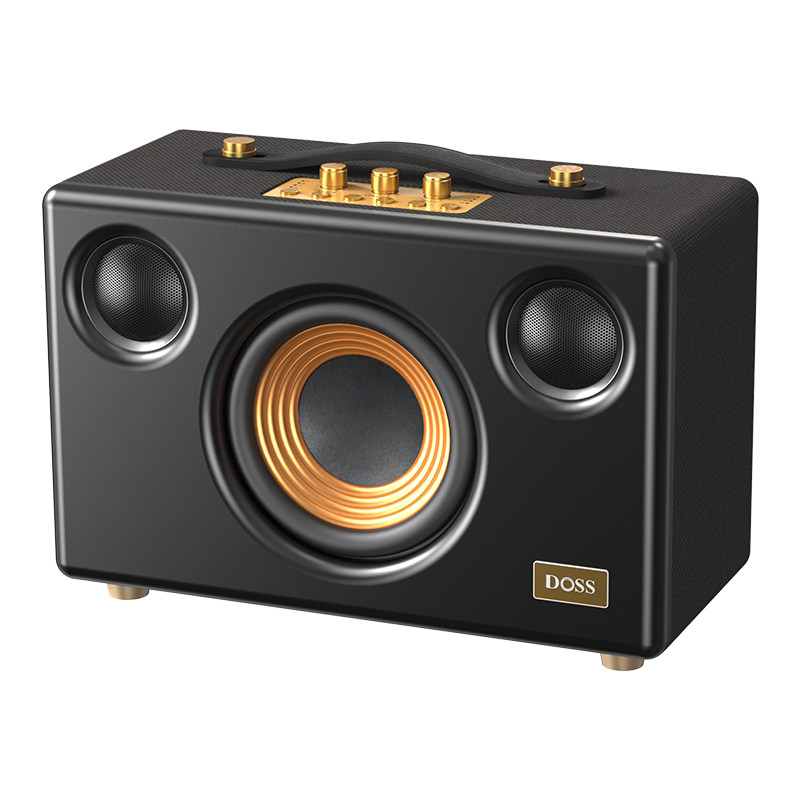 DOSS CraftSonic复古居家原木蓝牙音箱HIFI发烧音响大功率重低音