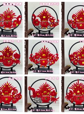 2026年新款红绒花聚宝盆妈妈婆婆花过年头花