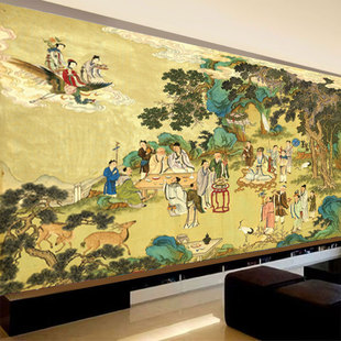 瑶池春宴图2024年新款十字绣满绣有沟边古典人物复古