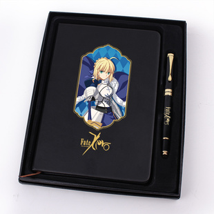 fate周边 亚瑟王saber 二次元记事本手账本 动漫文具笔记本