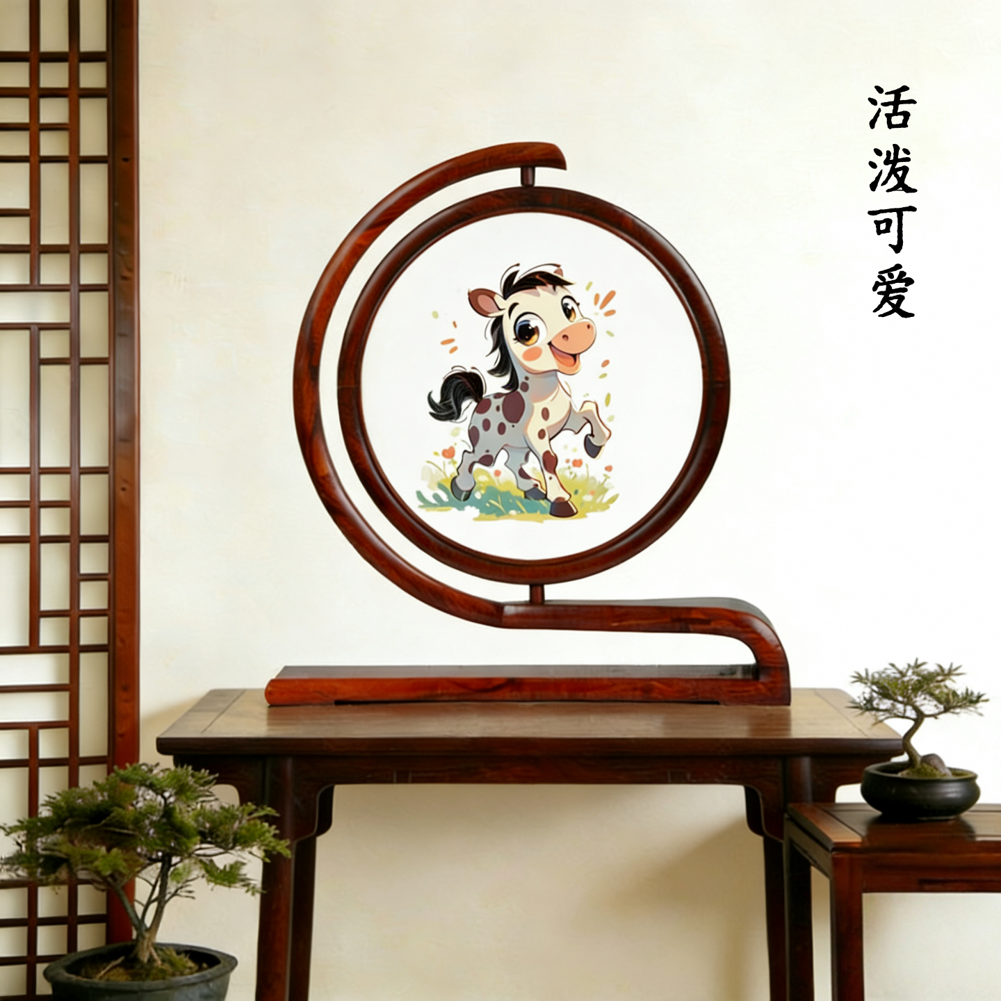 胎毛绣纪念品北京新生婴儿上门满月理发兔年双面绣苏绣胎发刺绣