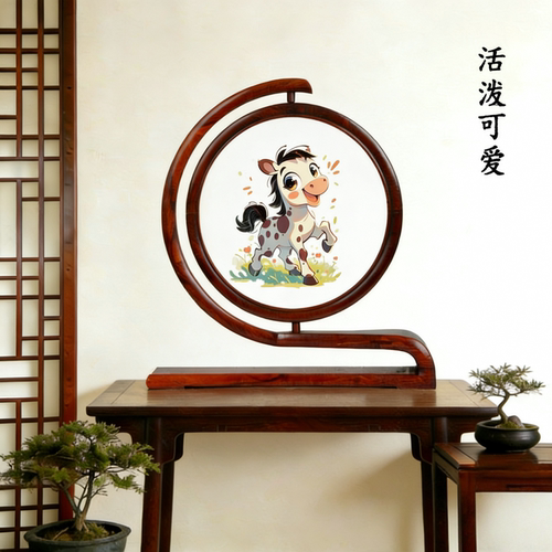 胎毛绣纪念品北京新生婴儿上门满月理发兔年双面绣苏绣胎发刺绣