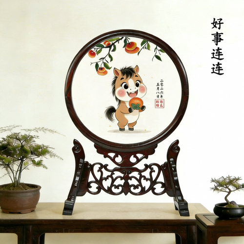 北京上门满月理发双面绣胎毛绣