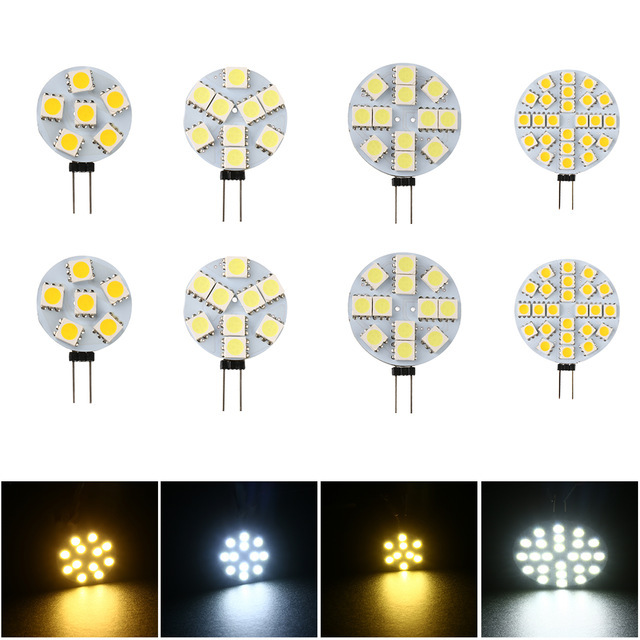 G4 片块6灯9灯12灯24灯 5050SMD DC12V 照明灯 装饰灯两脚针插泡