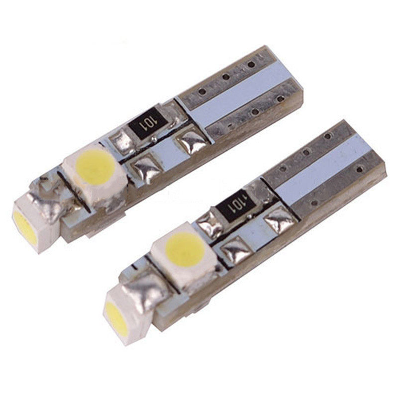 汽车led 指示灯泡 T5仪表灯解码3SMD 3528 改装通用 12V