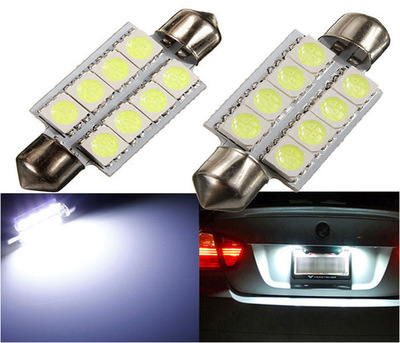 双尖31MM36MM39MM41MM 8SMD-5050 阅读灯/车顶灯/牌照灯/后备箱灯