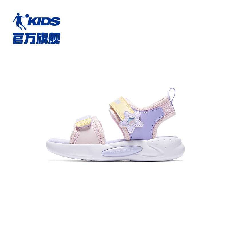 中国乔丹童鞋女童凉鞋夏季新款小童2026软底沙滩鞋露趾儿童鞋子