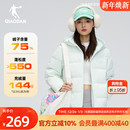 棉服上衣 加厚保暖连帽外套防寒防风短款 乔丹羽绒服女士冬季 新款