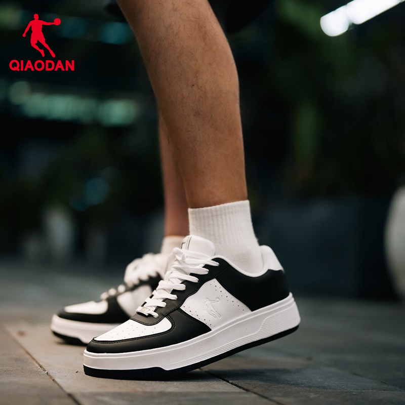 乔丹运动板鞋空军皮面青少年百搭黑白熊猫增高厚底休闲鞋男,运动鞋new,板鞋,淘宝优惠券,粉丝福利购,淘宝优惠卷