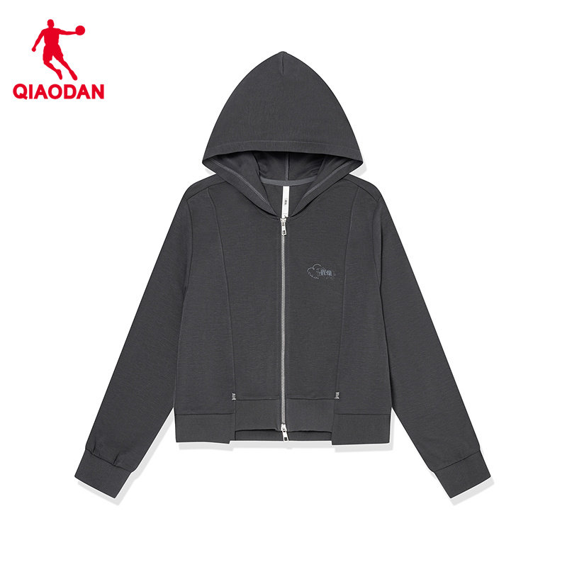 乔丹针织开衫女士2026春季新款商场同款宽松透气舒适连帽外套上衣,运动服/休闲服装,运动茄克/外套,淘宝优惠券,粉丝福利购,淘宝优惠卷