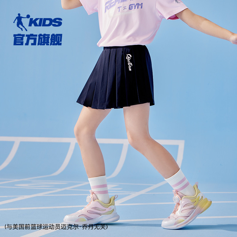 中国乔丹童装女童短裤速干儿童裙裤2024夏季新款大童夏装运动短裙