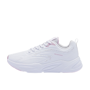 乔丹加绒跑步鞋运动鞋女鞋春季革面防水白色减震轻便软底休闲跑鞋