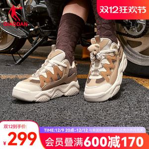 中国乔丹板鞋女2024冬季新款百搭复古低帮滑板鞋休闲运动鞋子女