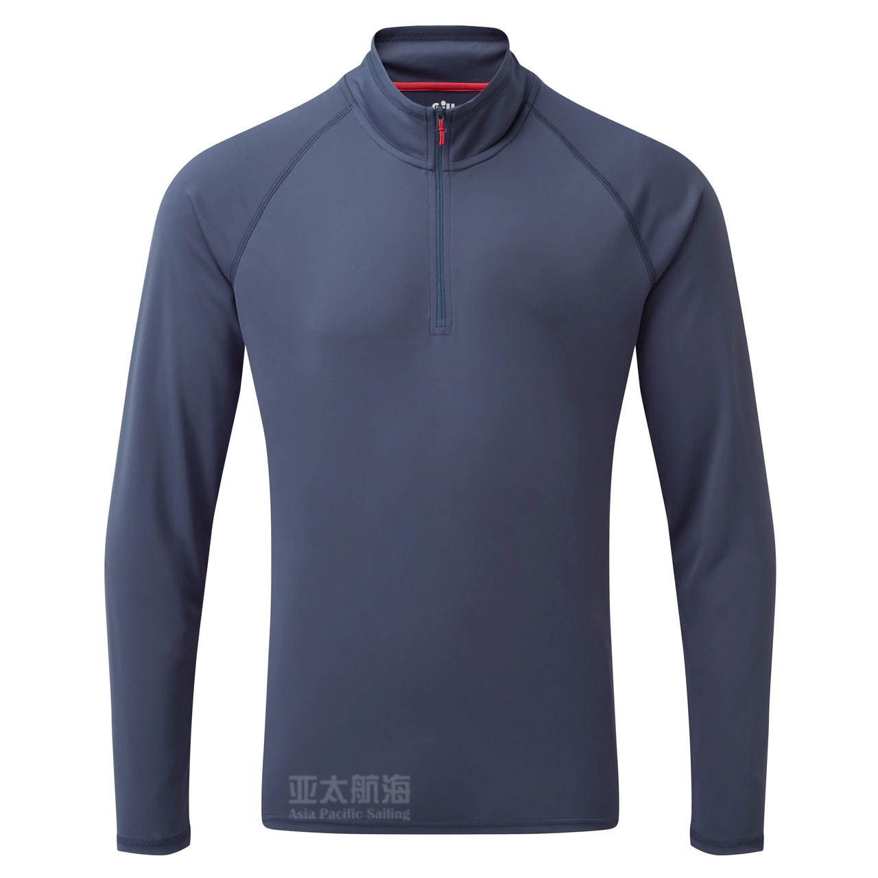 gill进口专业帆船航海运动时尚男士长袖拉链领t恤