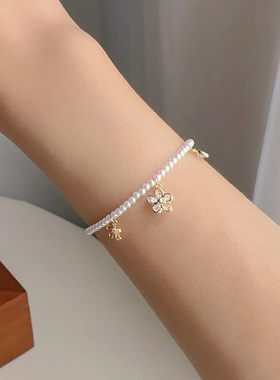 轻奢甜美花朵珍珠手链高级感饰品