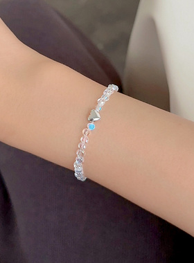 高级感爱心超闪手串小众设计气质