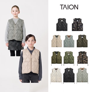 现货 日本 Taion 25W 秋冬儿童成人帅气山系保暖轻巧马甲羽绒服