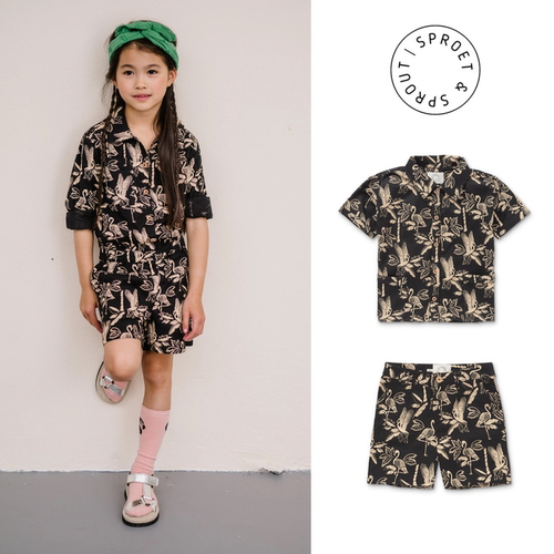 经典舒适清凉宽松衬衣短裤