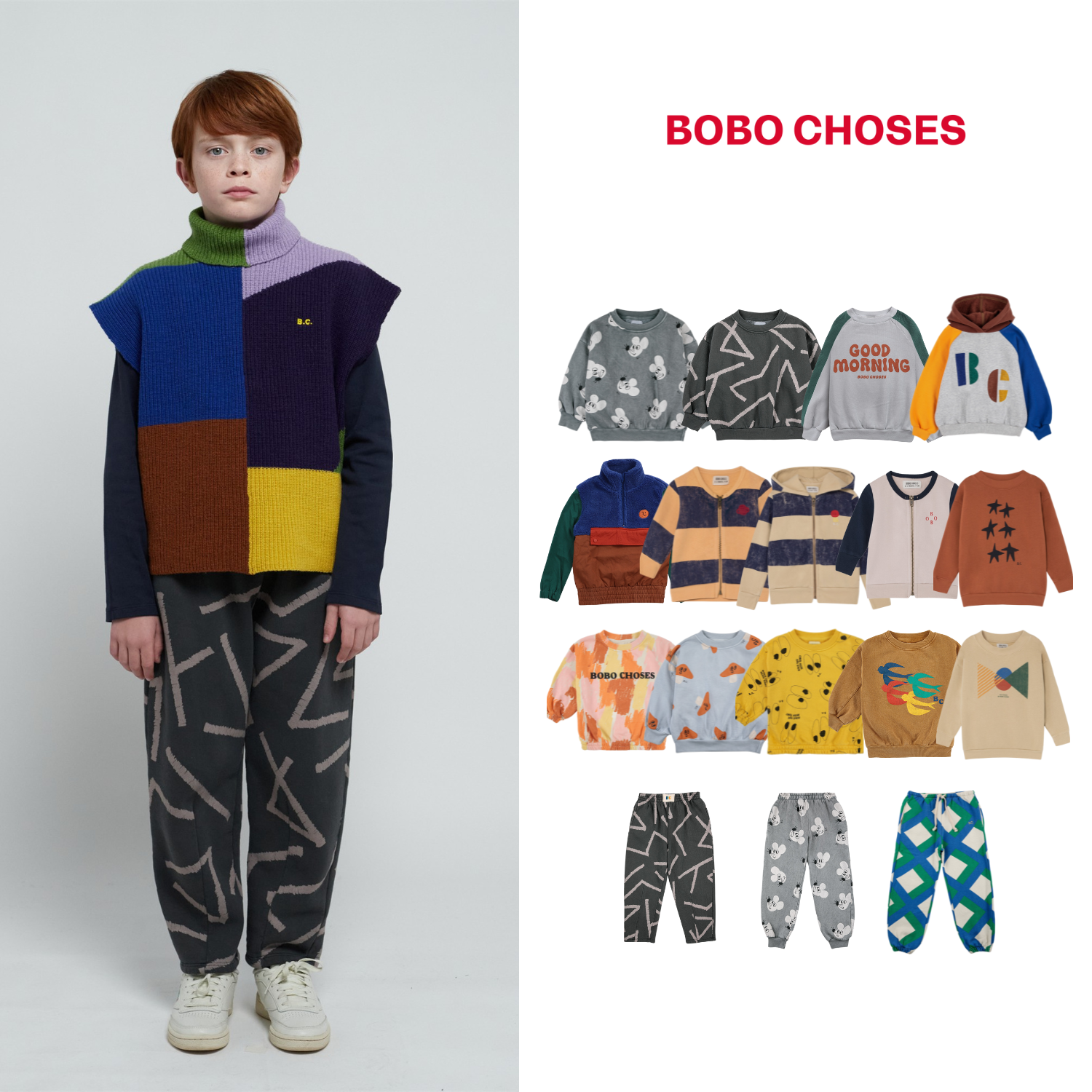 时尚复古插画可爱廓形卫衣帽衫