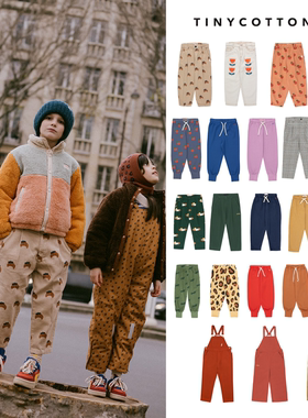 折 tinycottons 秋冬 儿童休闲时尚老爹裤牛仔裤背带裤长裤子多款