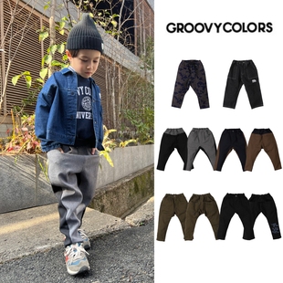 现货 日本 GROOVY COLORS 23aw 秋冬儿童日潮泼墨长裤子 牛仔裤