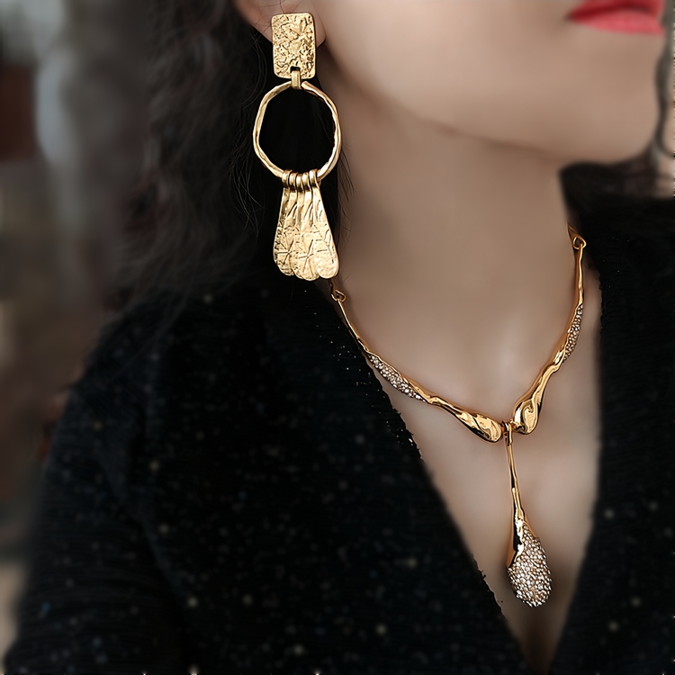 复刻中古轻奢重工手作夸张大耳环