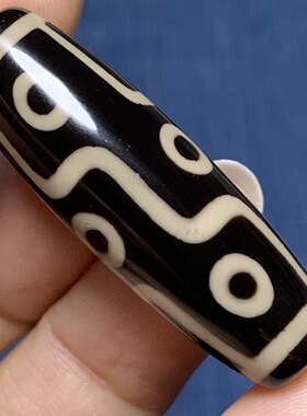 附证书西藏玛瑙毛衣链九眼天珠