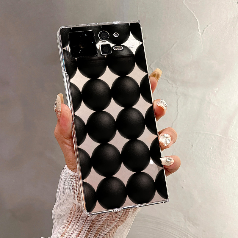 热瓜适用于小米MIXFold4/mixfold3/mixfold2手机壳折叠屏保护套新款高档气质UV透明壳全包防摔套渐变排列圆球