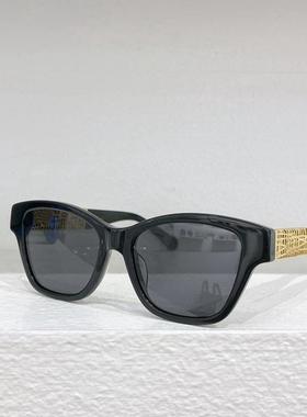 板材方形小框太阳眼镜女士95096时尚镂空遮阳墨镜男防紫外线黑粉