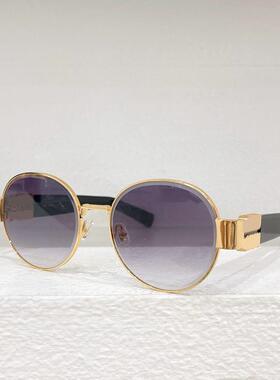 金属圆框太阳眼镜男士116AV时尚复古风遮阳墨镜女防紫外线金灰茶