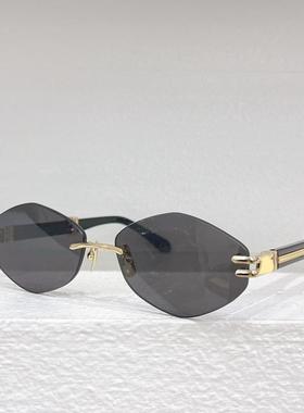 金属多边形无框太阳眼镜THE  DUCER I男女通用时尚个性遮阳墨镜黑