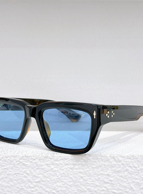 复古风长方形框太阳眼镜男款WALKER时尚遮阳墨镜女款防紫外线黑蓝
